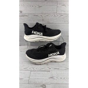 Hoka One One Clifton 10 1162031 BWHT Black White 8B Women's Running Shoes #871